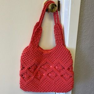 Beautiful Nanette Lenore Macramé Purse/Tote Hand Bag